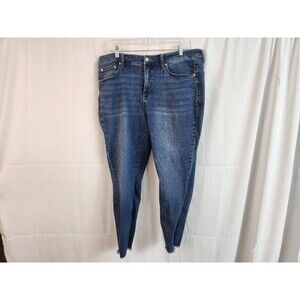 Wonderly Mid-Rise Skinny Crop Womens Jeans Frayed Hem Size 16